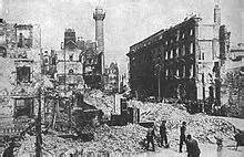Sackville Street, better known as O'Connell Street, Dublin, just after the 7 day Easter Uprising. Picture courtesy of en.wikipedia.org