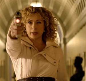 River Song played by the brilliant Alex Kingston. Picture courtesy of www.boomtron.com