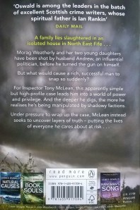 Dead Men's Bones by James Oswald (back cover)